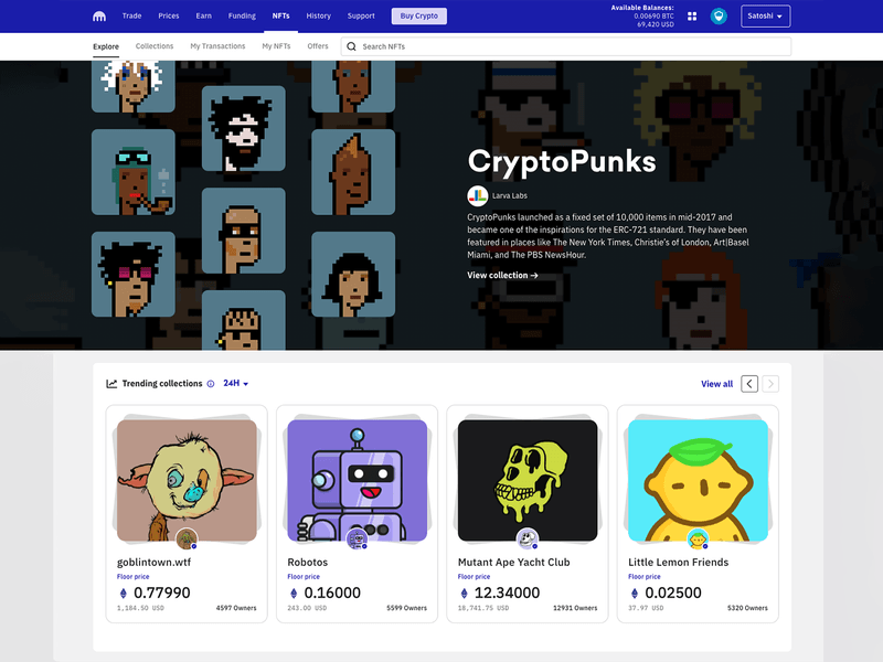 NFT marketplace