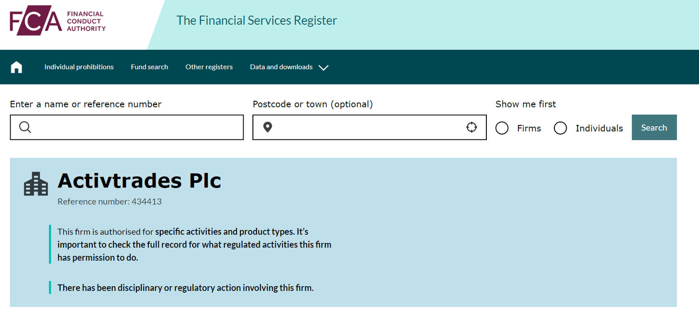 ActivTrades Regulering