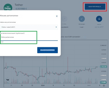 Stap 2: nieuwe portemonnee aanmaken