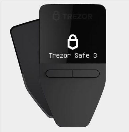 Afbeelding van de portemonnee “Trezor Safe 3”.