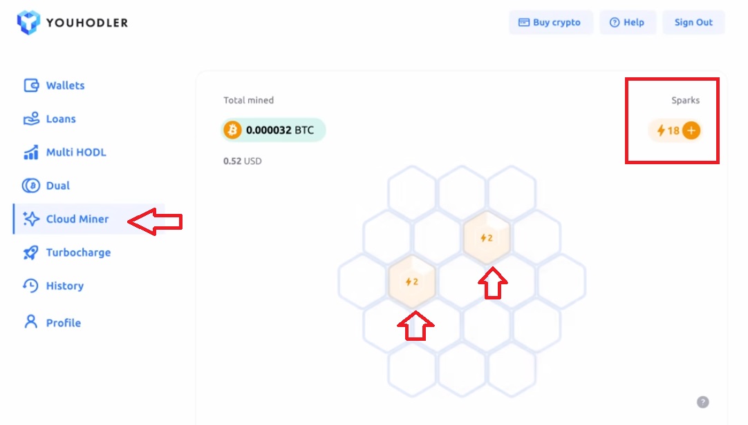 Stap 2: Start het minen