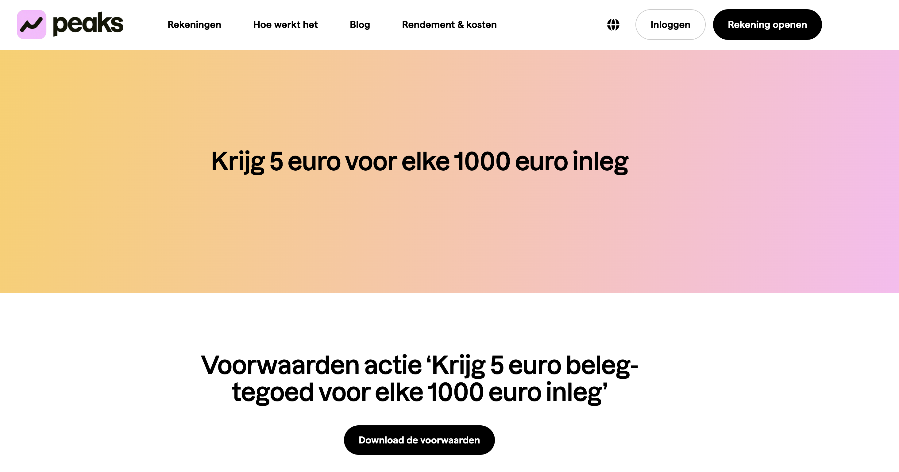 Peaks beleggen: alles wat je moet weten